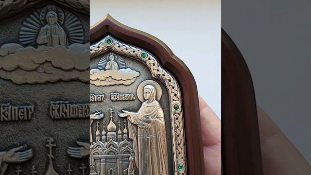 Икона для дома в серебре, Святые Петр и Феврония Муромские А67-2 смотреть онлайн