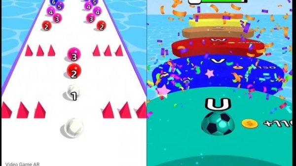 Marble Run 3D vs AZ Run - Numbers and Alphabet Color Balls