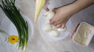 ЗАКУСКА ТЮЛЬПАНЫ || ЗАКУСКА ИЗ ФАРШИРОВАННЫХ ЯИЦ || 8 МАРТА