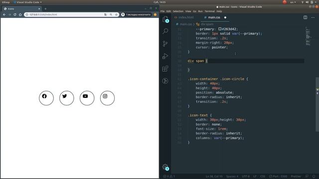 Font Awesome Social Icons Animation Using Only CSS | HTML смотреть онлайн