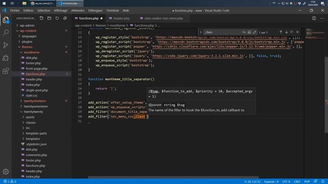 Créer un thème WordPress : Chapitre 9, Gérer les menus смотреть онлайн