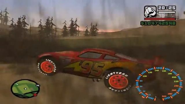 GTA SAN ANDREAS  МАК  КВИН  ГОНКИ ПО ПОЛЯМ
