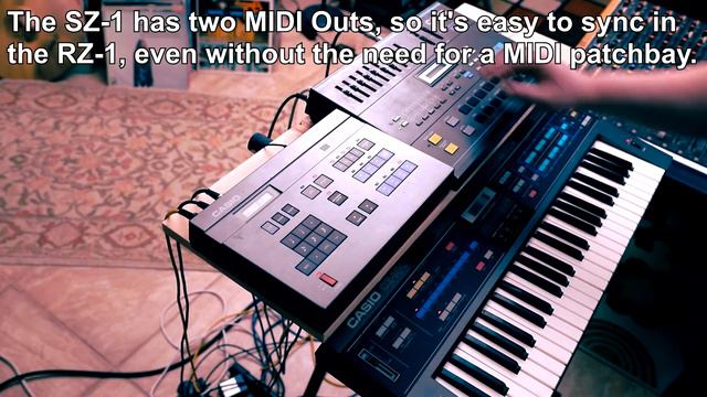 All Casio MIDI Recording Setup Circa 1986 - Casio SZ-1, CZ-1000, And RZ-1