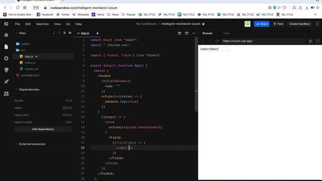 React js Formik get started смотреть онлайн
