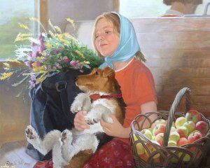 "Чудесные моменты детства..." Художник Татьяна Дерий