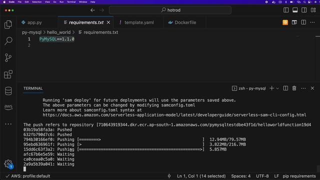 AWS Lambda + MySQL + Docker using sam CLI | CloudFormation смотреть онлайн