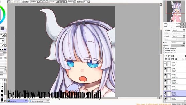 Speed Paint(SAI) - Kanna Kamui(Miss Kobayashi's Dragon Maid) смотреть онлайн