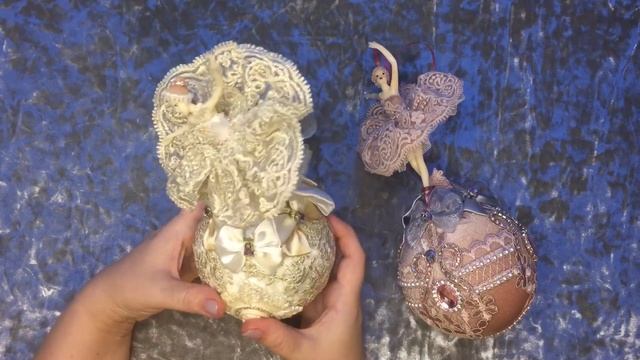 DIY про Мастер класс Балерина на шаре. МК обтяжка шара бархатом. Бархатные шары своими руками. смотреть онлайн