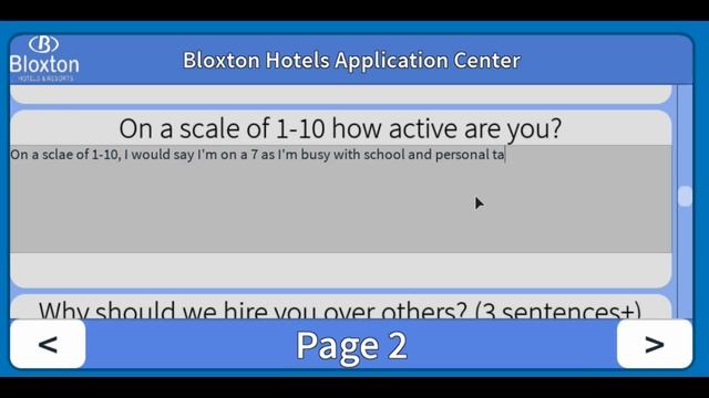 Bloxton Hotels Application Answers 2020 | ROBLOX смотреть онлайн