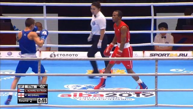 Semifinals (57kg) ALVAREZ ESTRADA Lazaro Jorge (CUB) vs McGRAIL Peter (ENG) World Ekaterinburg 2019 смотреть онлайн
