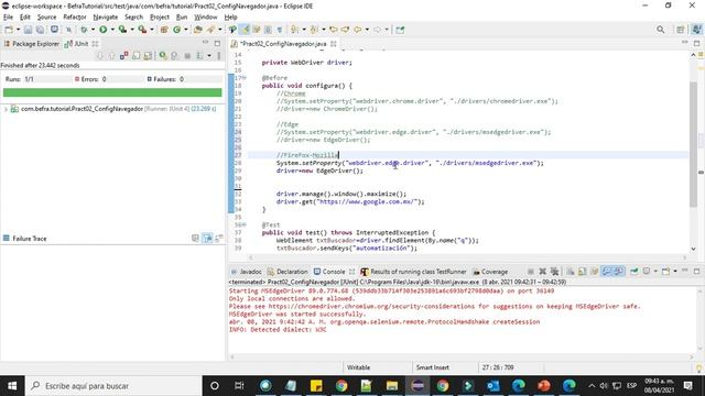 Ejercicio Selenium Java | Configiguracion de Selenium para Edge, FiereFox e IE|Part02| смотреть онлайн