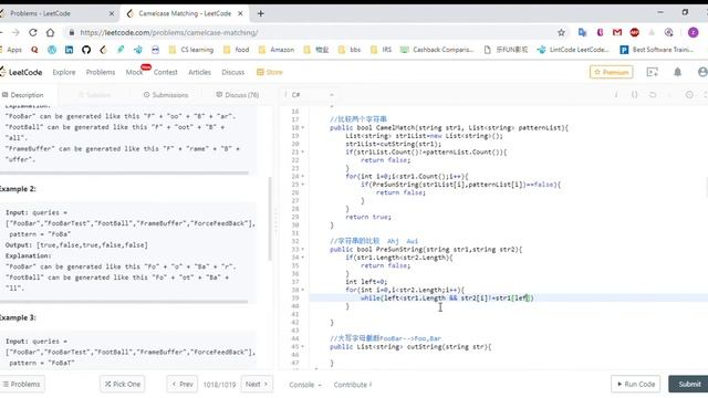 (C#)LeetCode 1023 Camelcase Matching смотреть онлайн