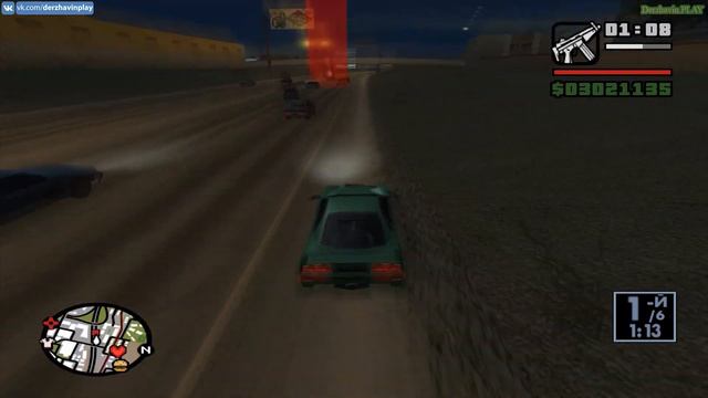 Прохождение GTA San Andreas на 100% - Гоночный турнир 19: Кольцевая Лас-Вентурас смотреть онлайн
