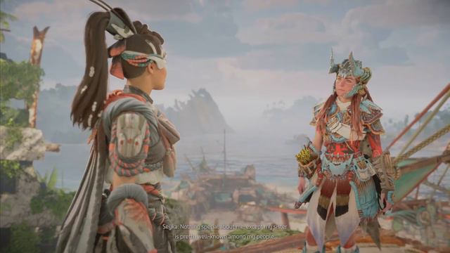 Aloy and Seyka arrive at the Quen settlement in LA - Horizon Forbidden West Burning Shores DLC смотреть онлайн