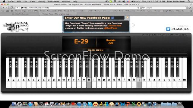 Naruto - Sadness and Sorrow (Virtual Piano) смотреть онлайн