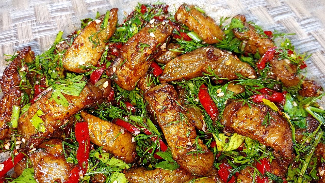 Обалденные баклажаны как грибы по-корейски! Шикарная закуска из баклажанов. Быстро и вкусно смотреть онлайн