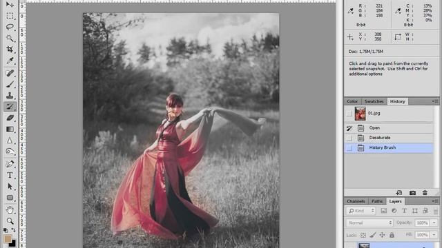 Adobe Photoshop – History Brush смотреть онлайн