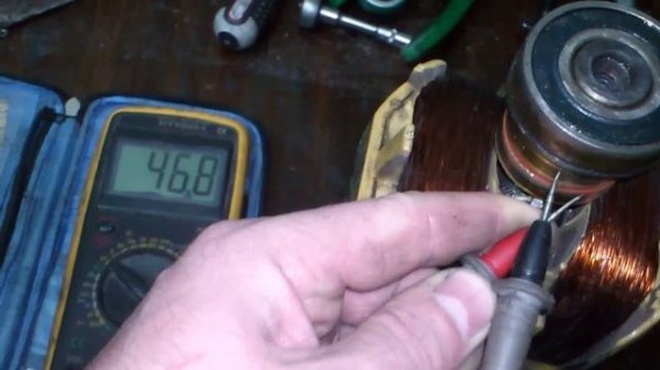 Как провреить якорь (ротор) генератора 5.5Квт.  Check 5.5kW generator armature.