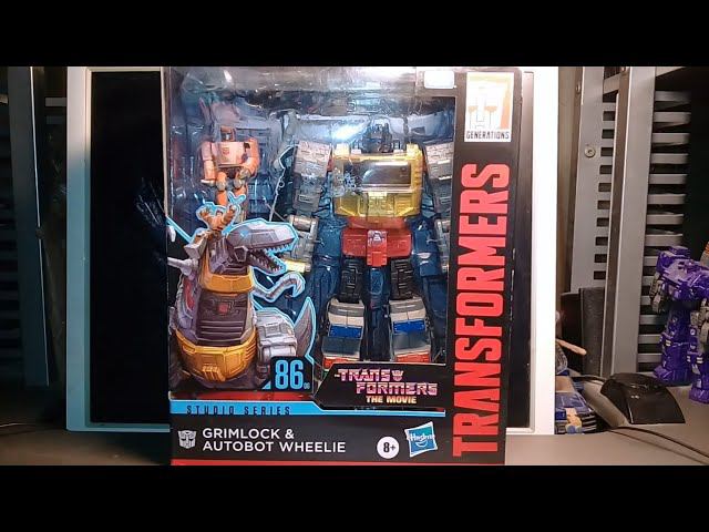 Unpackaging + review! Grimlock with Wheelie (1986 TFTM), Studio Series, Leader class by Hasbro смотреть онлайн