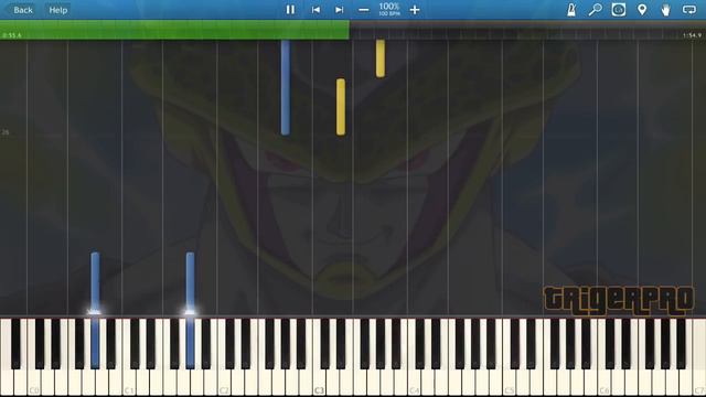Perfect Cell Theme - Dragon Ball Z (Piano Tutorial) [Synthesia] midi sheets remix смотреть онлайн