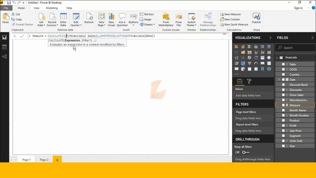 SAMEPERIODLASTYEAR Function (DAX) - DAX In Power BI Desktop смотреть онлайн