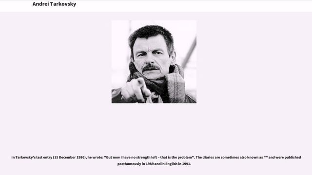 Andrei Tarkovsky смотреть онлайн