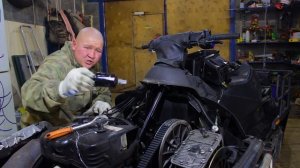 Замена топливного фильтра на снегоходе.Stels Viking 600/