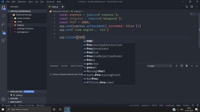 Creating a mongodb todo list app part-1 | setting up environment and Initiating models смотреть онлайн