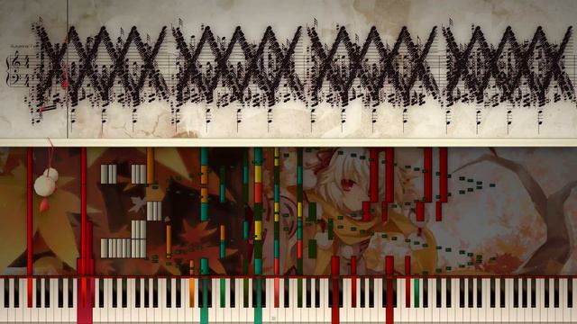 Black Score: Touhou 10 - Fall of Fall ~ Autumnal Waterfall | 112,000+ Notes | Black MIDI смотреть онлайн