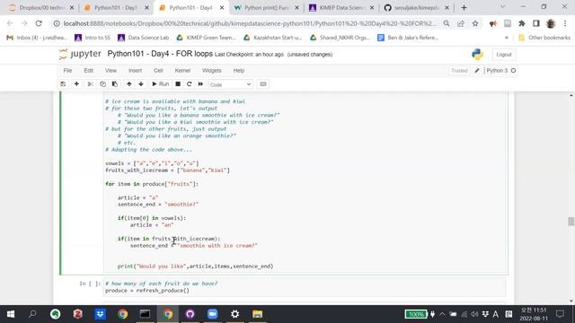 Python 101 - Session 4 - FOR loops and list comprehensions смотреть онлайн