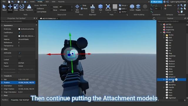 [2.0.1] How to add attachments in ACS gun kit Roblox Studio смотреть онлайн