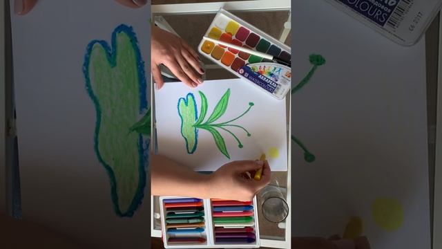 Урок рисования для подготовительной группы (6-7 лет) «Волшебная картинка» (Подснежник) смотреть онлайн