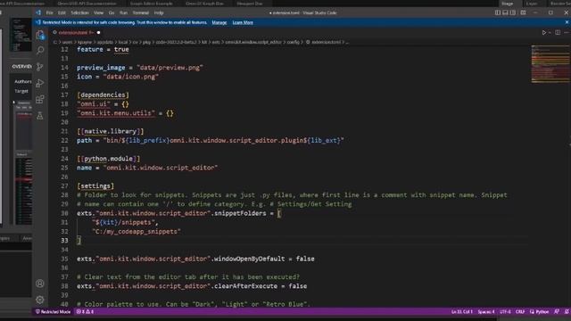 Using the Script Editor to Create and Edit Python Scripts in Omniverse смотреть онлайн