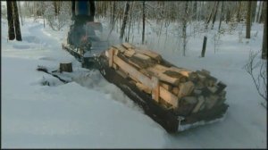заготовка дров на буране (preparation of firewood on a snow-storm)