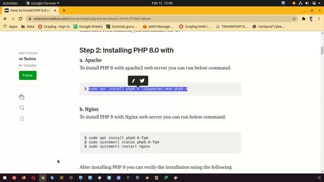 How to install PHP 8.0 on Ubuntu 20.04 LTS | vetechno смотреть онлайн