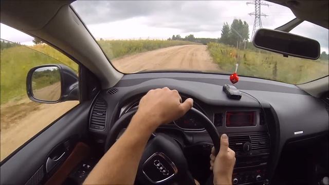 Дорога в Иенево. Лёгкое бездорожье. Audi Q7. смотреть онлайн