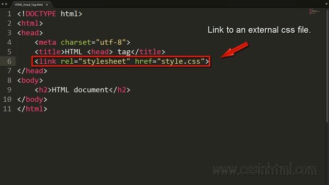 HTML head Tag смотреть онлайн