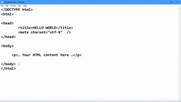 HTML Vid 3: Using the DOCTYPE Declaration