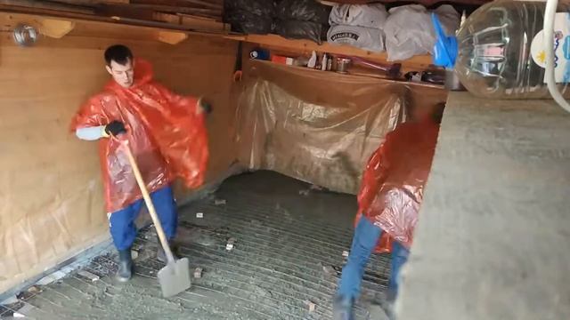 Бетонная стяжка пола. Гараж