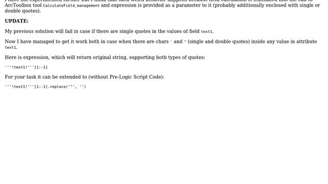 GIS: Find/Replace Double Quotes using Python Parser of ArcGIS Field Calculator? (7 Solutions!!) смотреть онлайн