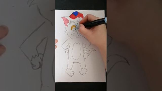 Рисуем кота Тома. смотреть онлайн