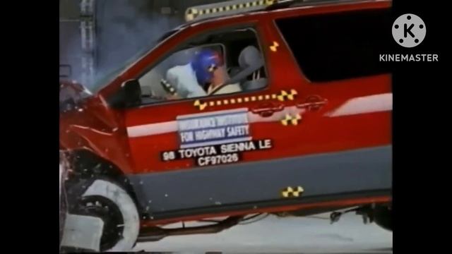 Crash Test 1998-2003 Toyota Sienna Frontal Offset IIHS смотреть онлайн