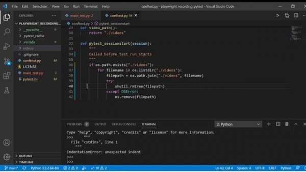 Playwright Recordings with Python in Pytest