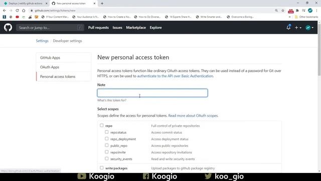 Generate Github Personal Access Token смотреть онлайн