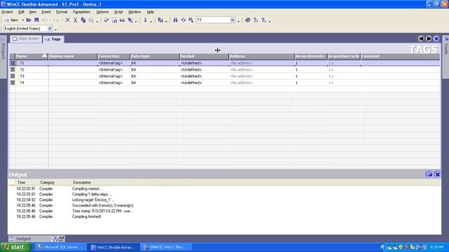 WinCC flex SQL Server смотреть онлайн