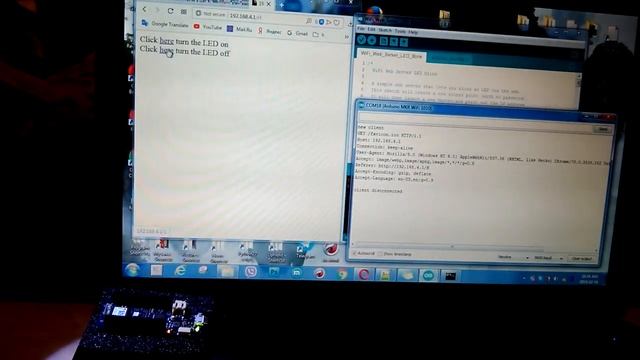 Arduino wifi web server Led on off смотреть онлайн