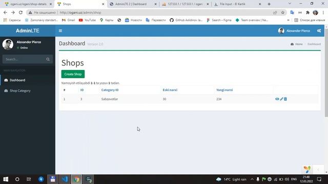 Yii2 E shoper 9 Part Ogani admin lte Shop смотреть онлайн