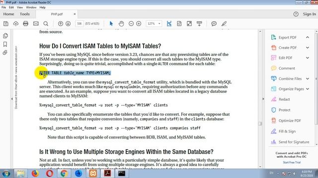 74 MYSQL change storage engine type смотреть онлайн