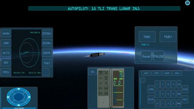 Space Simulator Apollo 11 Translunar Injection(TLI) смотреть онлайн