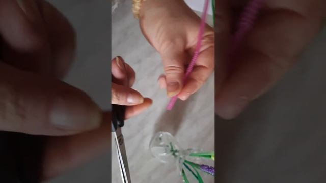 Цветы из трубочек для питья воды. смотреть онлайн
